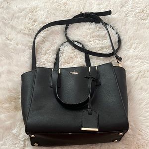 BLACK AND GOLD KATE SPADE CROSSBODY BAG